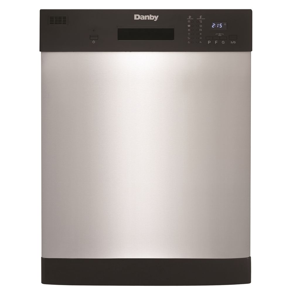 Danby 24" Built-In Dishwasher, Black and Stainless Steel Front